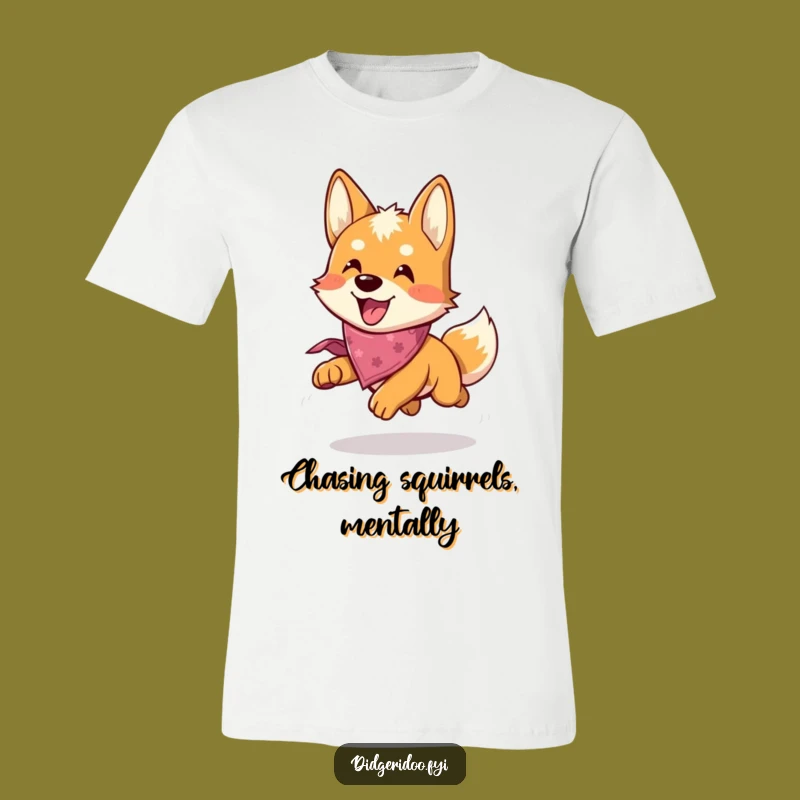 Funny Dingo Chase T-Shirt: Wear Your Playful Spirit with this Joyful Dog Tee