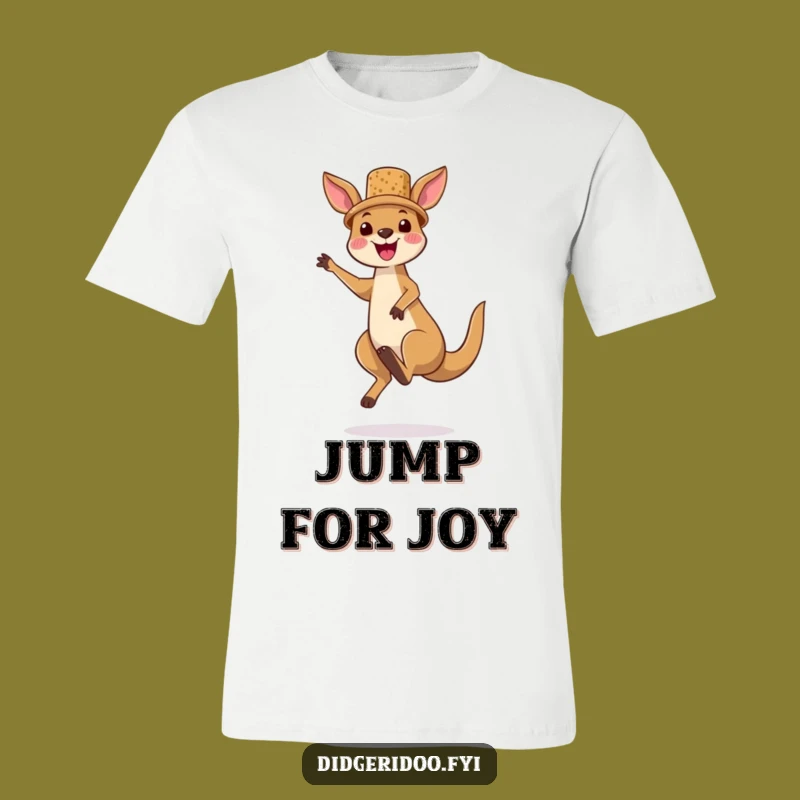 Funny Kangaroo Cork Hat T-Shirt - Joyful Aussie Jumper Tee for Fun Gifts