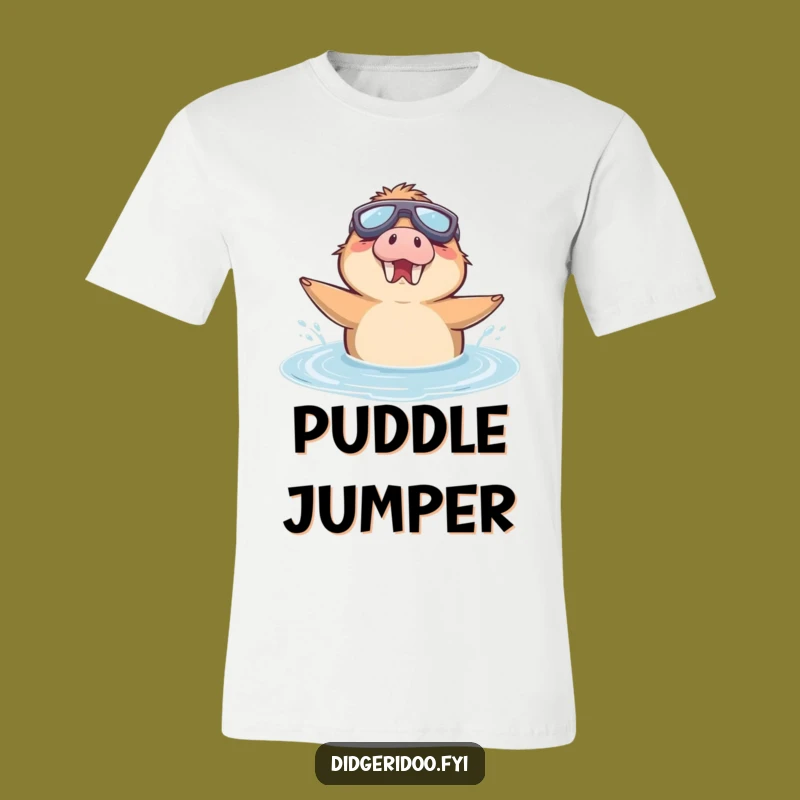 Funny Platypus Goggles T-Shirt - Enthusiastic Puddle Swimmer, Great Funny Gift