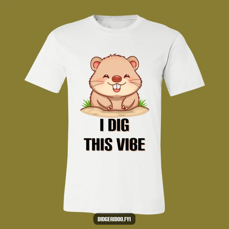 Funny Wombat T-Shirt: Wear Your Happy Burrowing Grin Proudly!