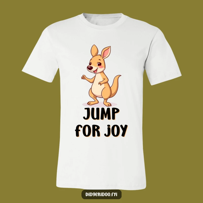 Funny Kangaroo Jig T-Shirt - Smiling Character Tee for Lively People