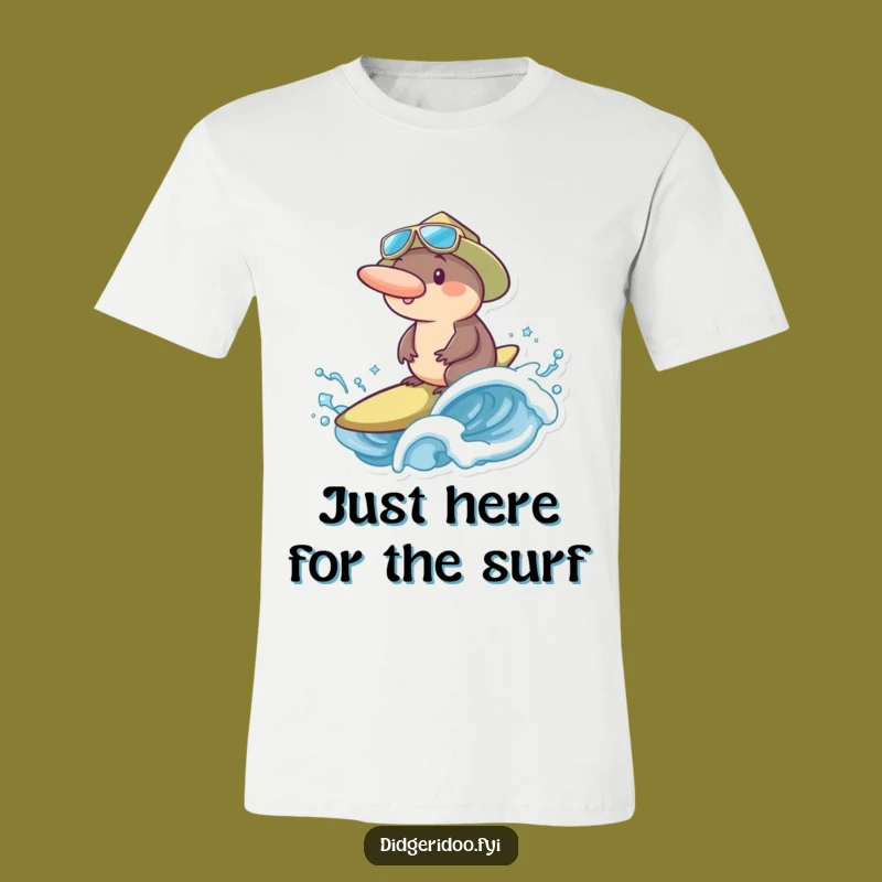 Funny Platypus Surfer T-Shirt: Hilarious Aussie Character, Awesome Funny Gift for Beach Lovers!