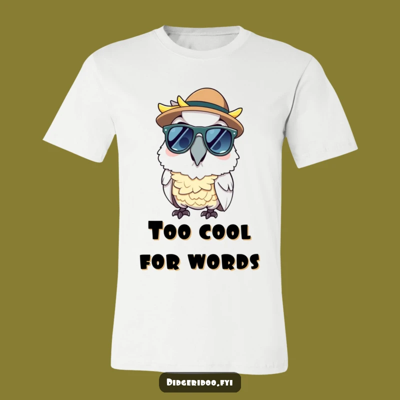 Funny Cockatoo Sunglasses T-Shirt - Cool Character Tee for Sunny Days