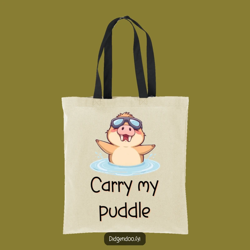 Funny Platypus Goggles Tote Bag - Carry Your Fun with Enthusiasm, Perfect Gift