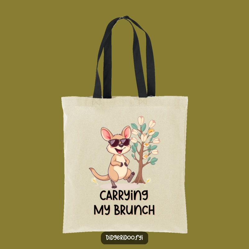 Funny Wallaby Sunglasses Tote Bag: Stylish Aussie Hop Carry-All Gift
