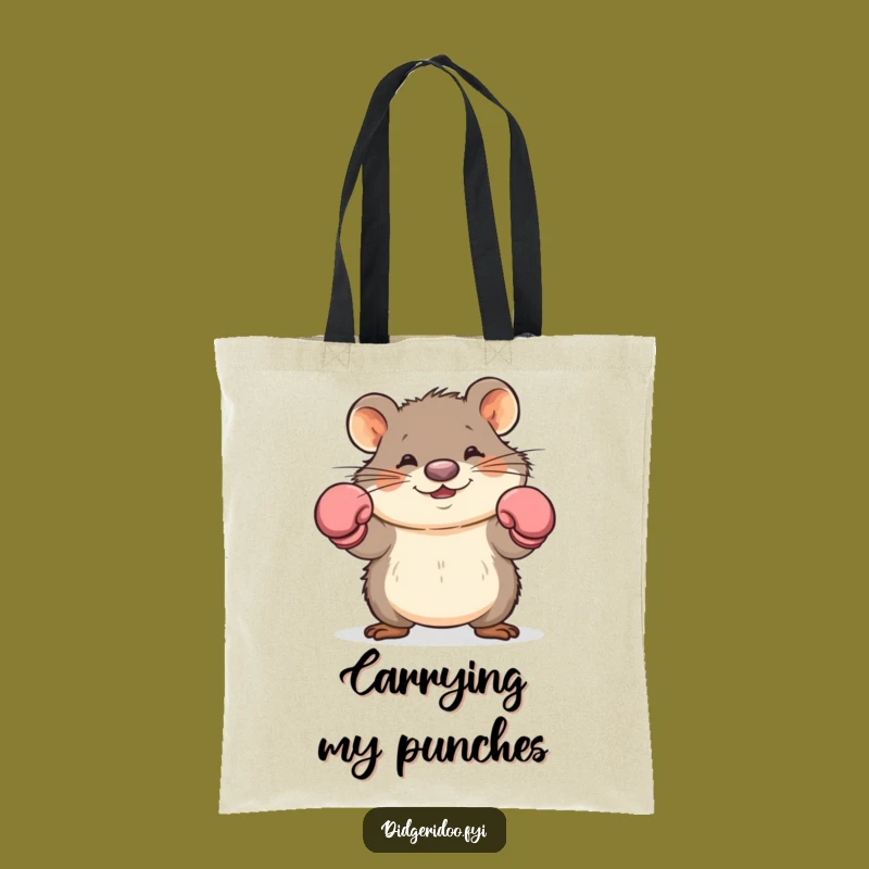 Funny Wombat Boxer Tote Bag: Durable and Hilarious Dodging Accessory