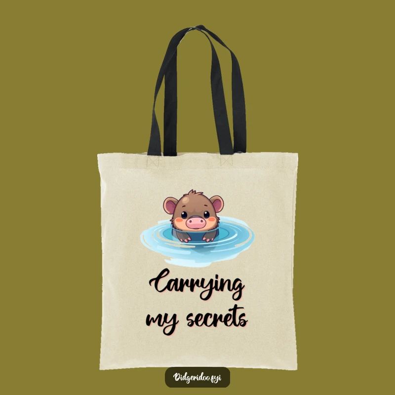 Funny Platypus Pool Tote Bag: Aussie Curiosity Carry-All, Perfect Gift
