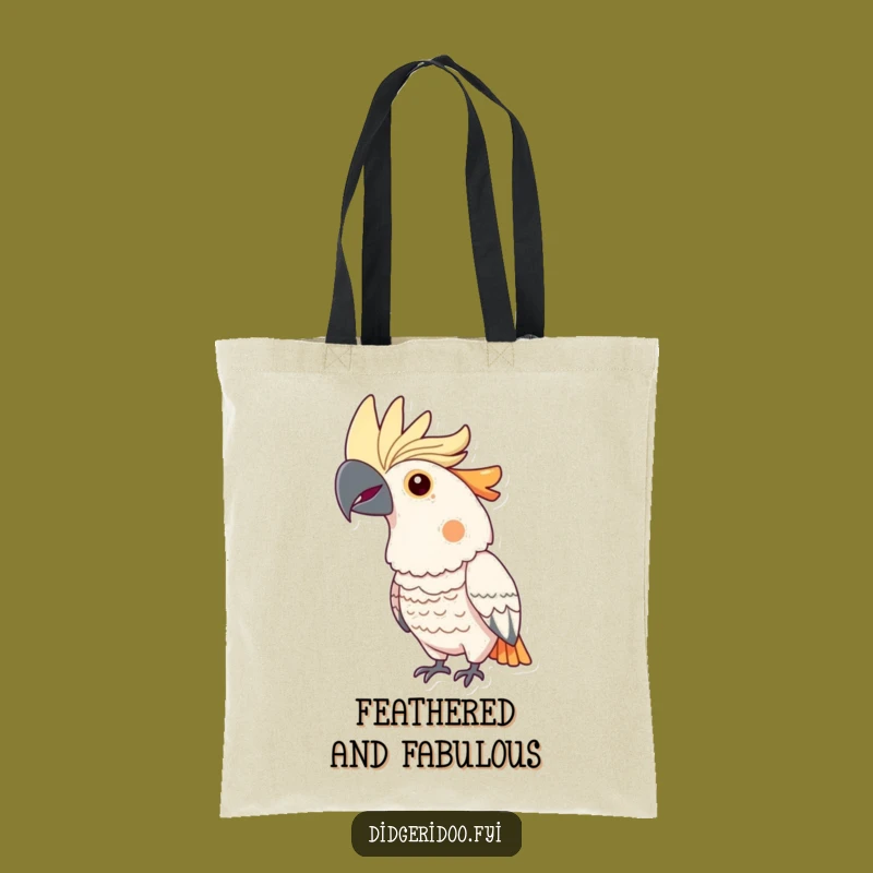 Funny Cockatoo Tote Bag: Carry Your Essentials with Feathered Flair!
