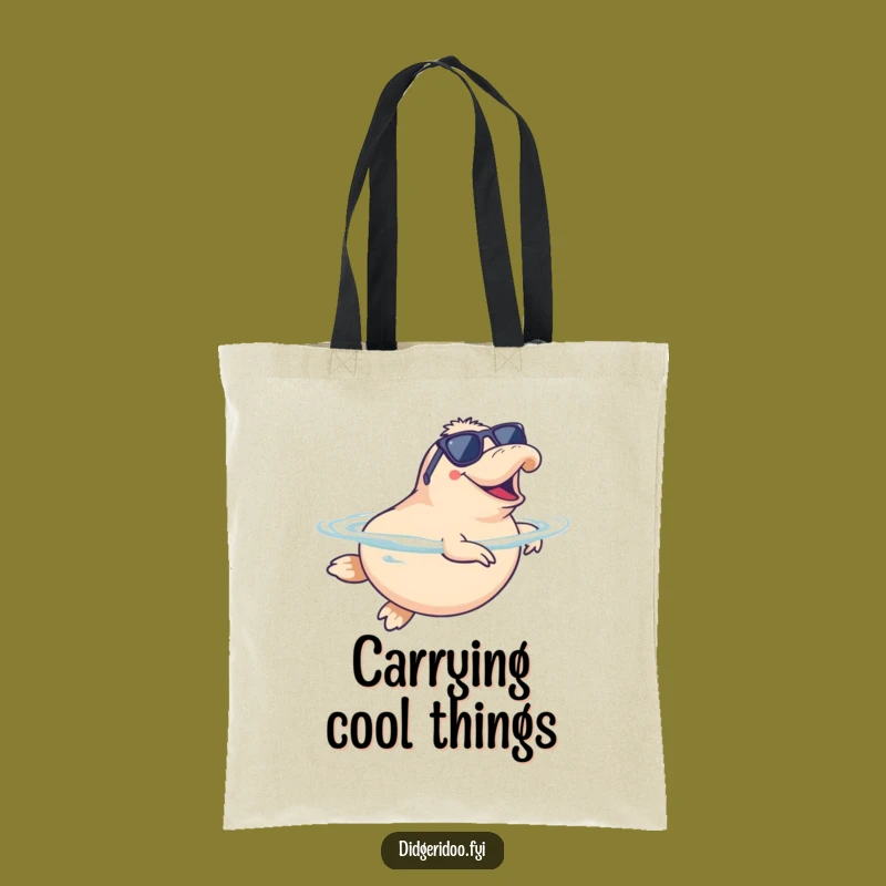 Funny Platypus Swim Tote Bag: Carry Your Essentials with Hilarious Aquatic Style