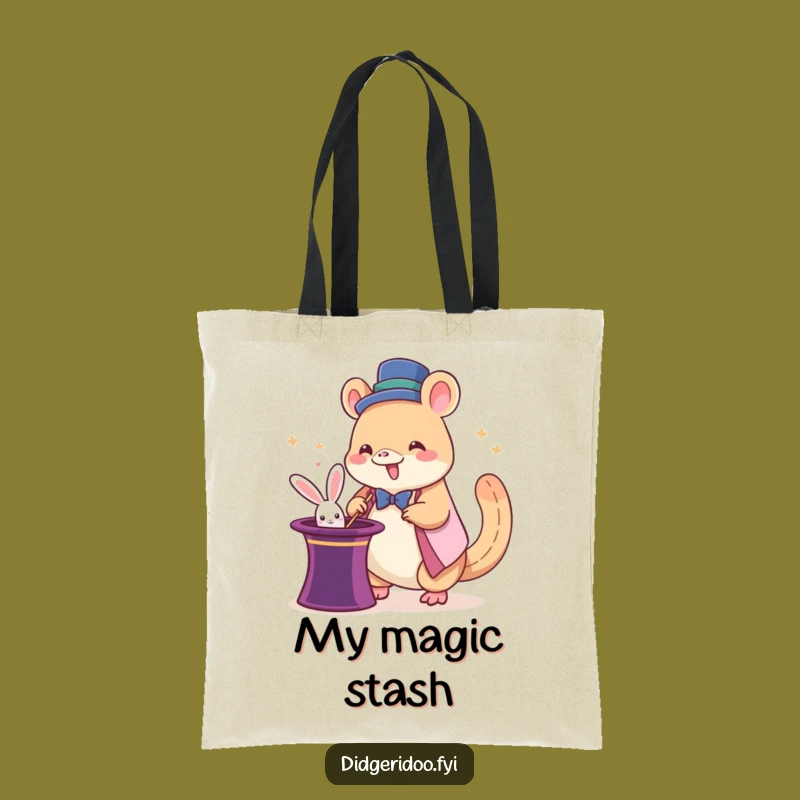 Funny Platypus Magician Tote Bag: Giddy Illusion Accessory Gift